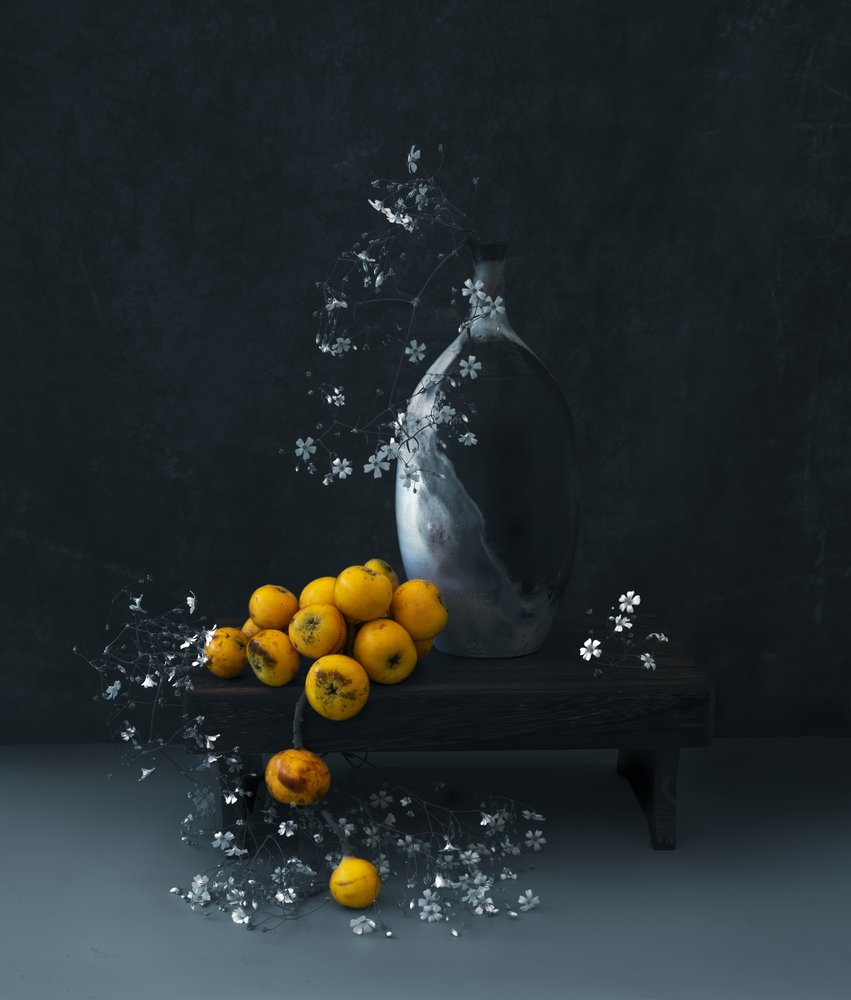 Moody Yellow -hedelmät tekijältä Judy Tseng