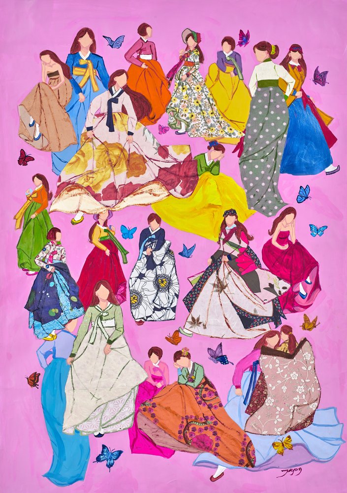 Värikkäät hanbok-asut naisille tekijältä Jukyong Park