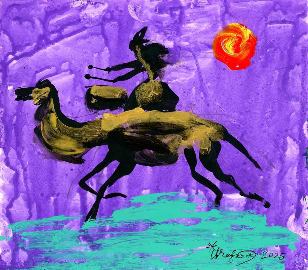 Purppura-kamelirumpali tekijältä Kanat Ibragimov
