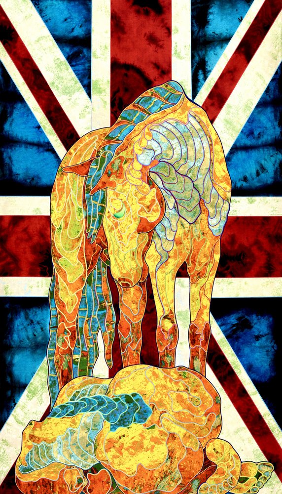 Värikäs Union Jack -hevonen tekijältä Kostyantin Malginov