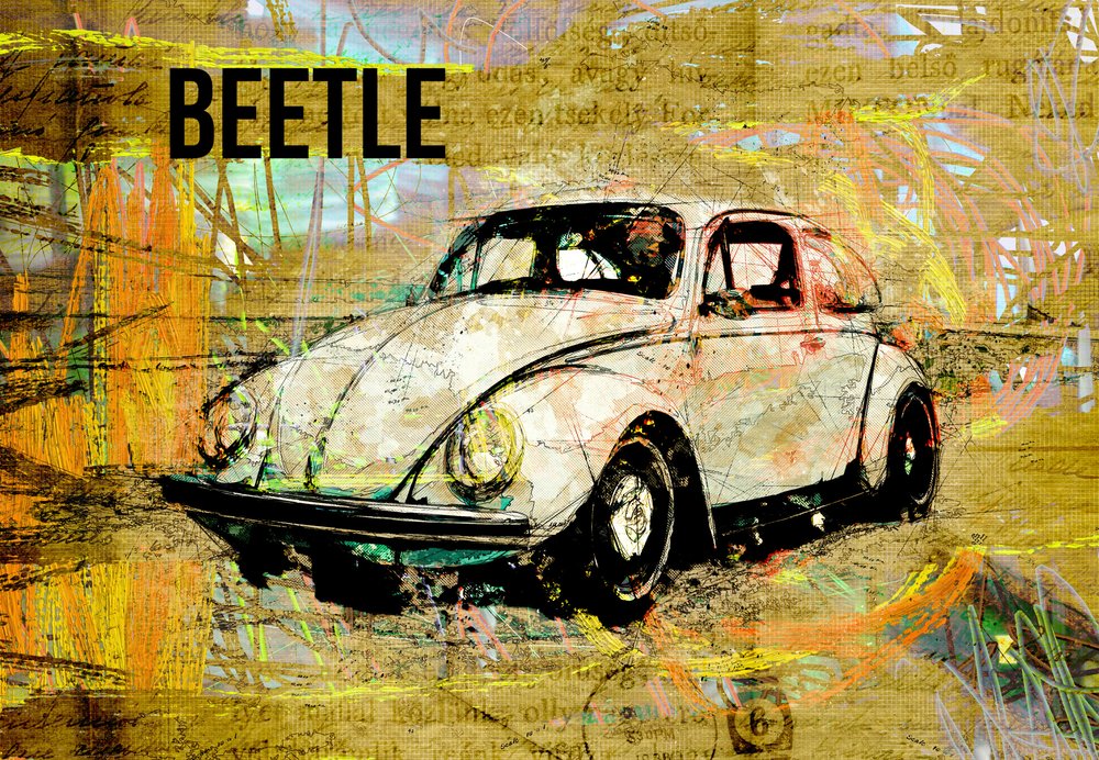 Golden Beetle Classic tekijältä Lembayung senja studio [Vintage Poster]