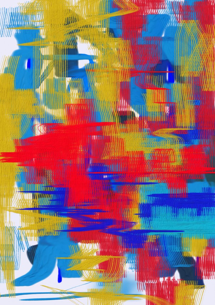 Elävät abstraktit siveltimenvedot tekijältä Lembayung senja studio [Vintage Poster]