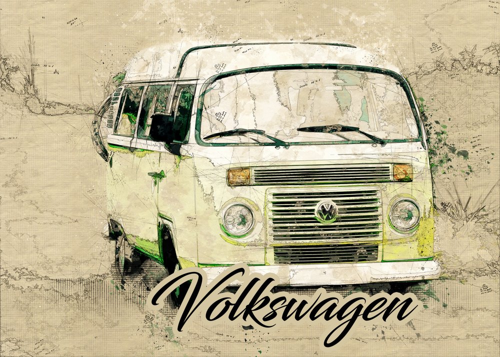 Vintage-matkailuauto tekijältä Lembayung senja studio [Vintage Poster]