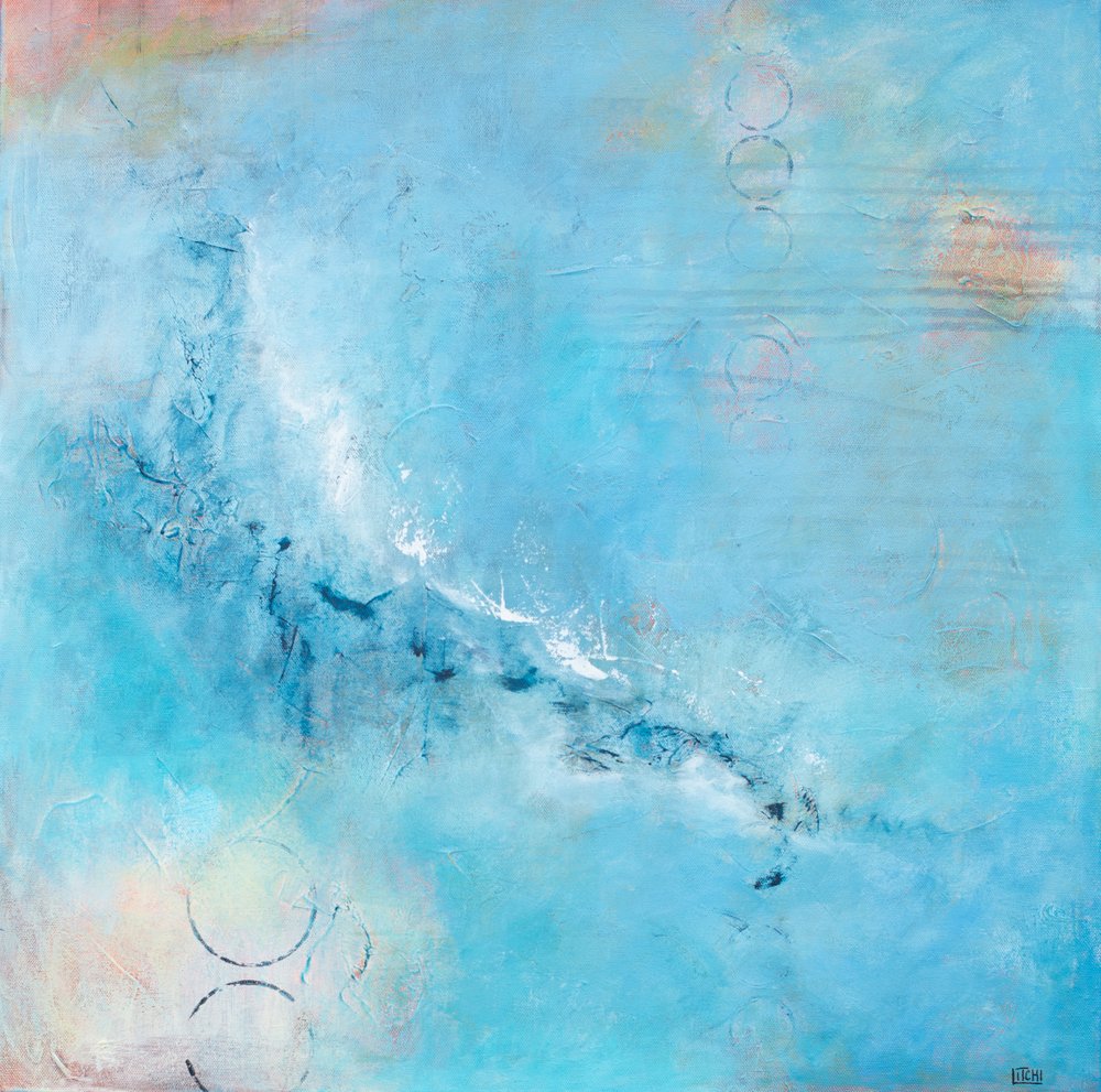Fluid Blue -abstrakti tekijältä Lillian Christiansson