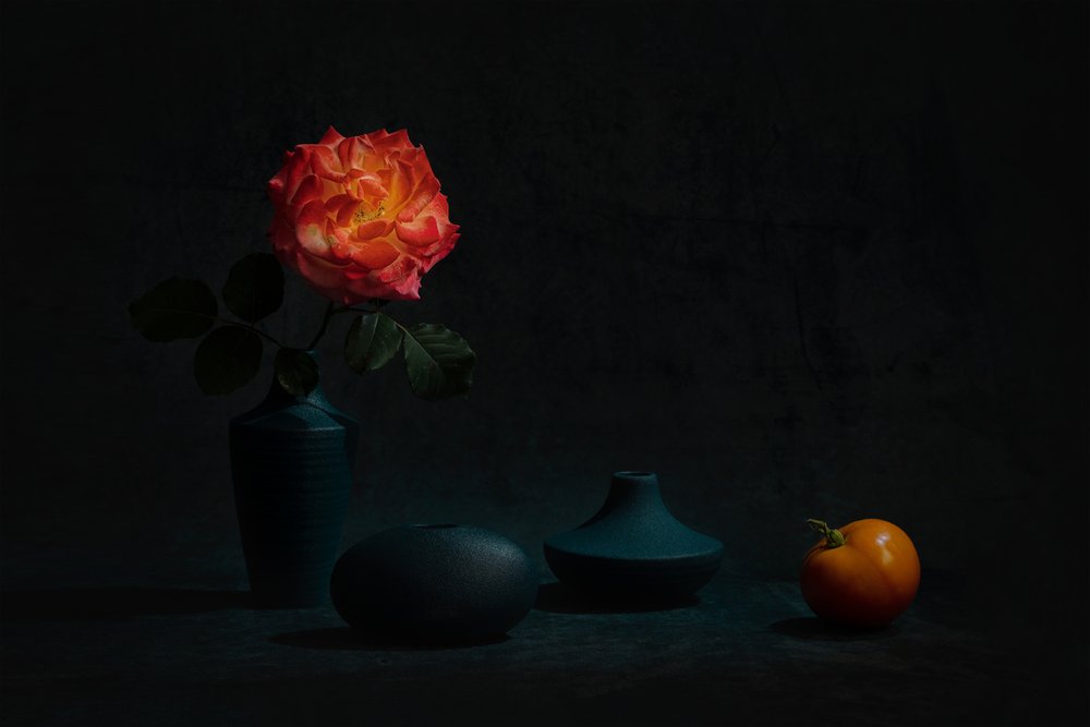 Hohtava oranssi ruusu tekijältä Lydia Jacobs