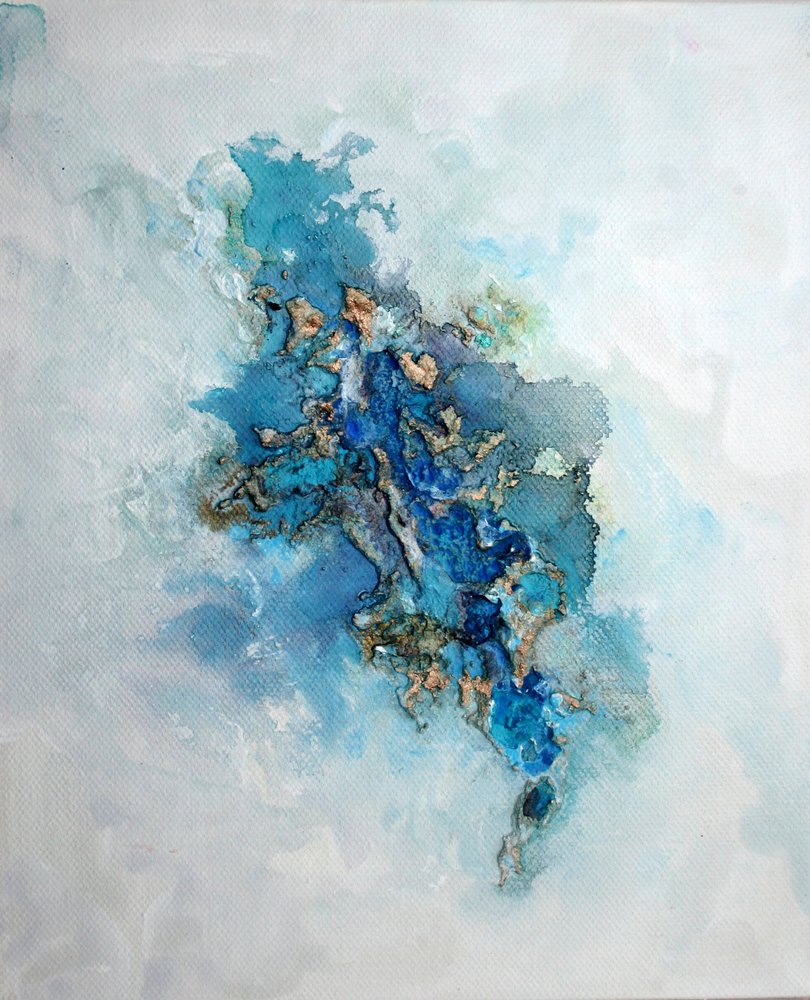 Deep Blue Gold - Abstrakti tekijältä Marina Nelson