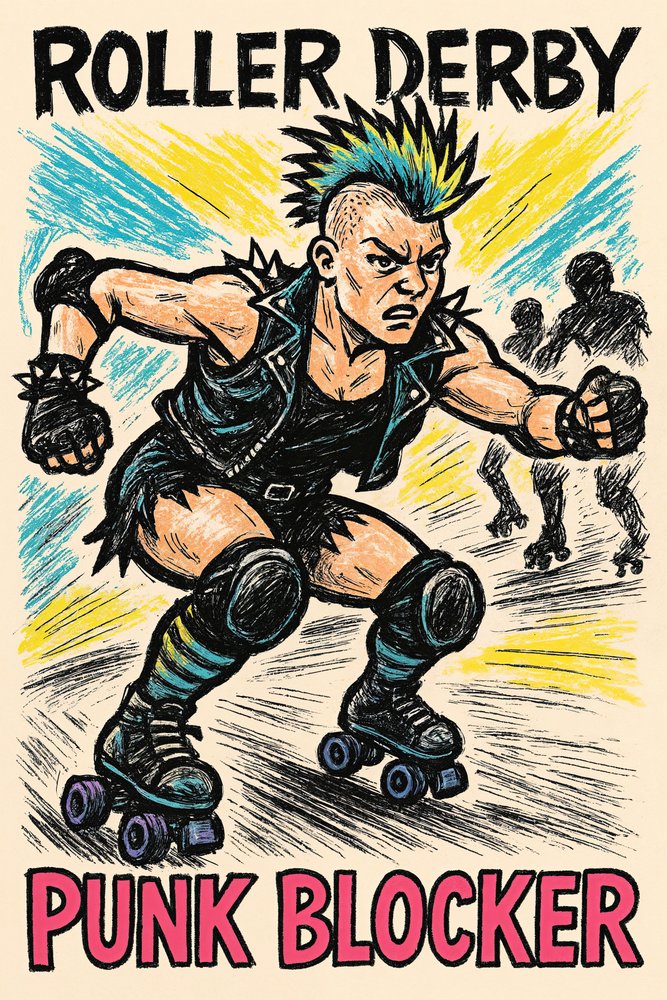 Roller Derby Punk Blocker tekijältä Natalie Bruns