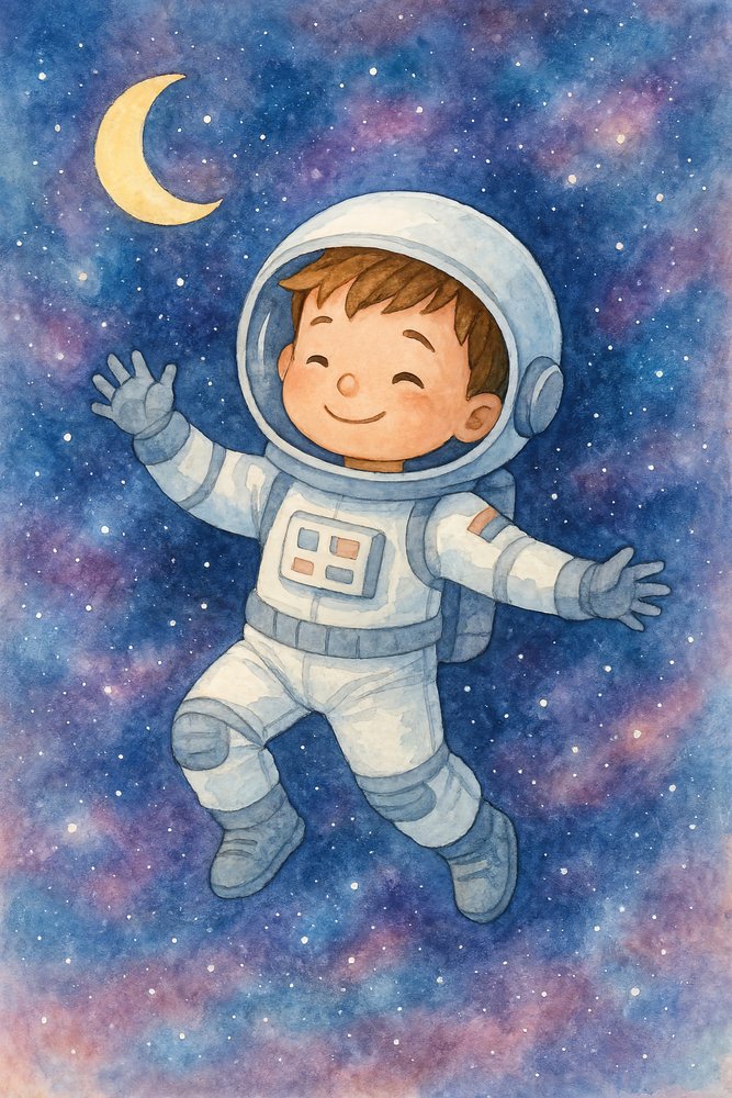 Hymyilevä astronauttipoika tekijältä Natalie Bruns