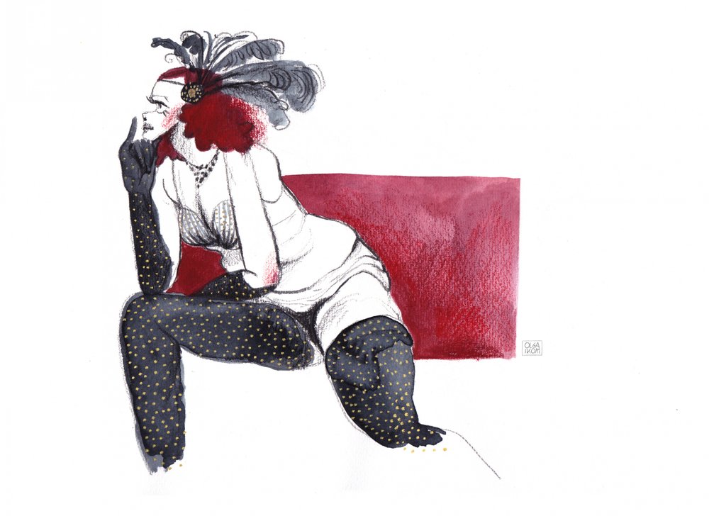 Salaperäinen flapper-glamour tekijältä Olga Skomorokhova