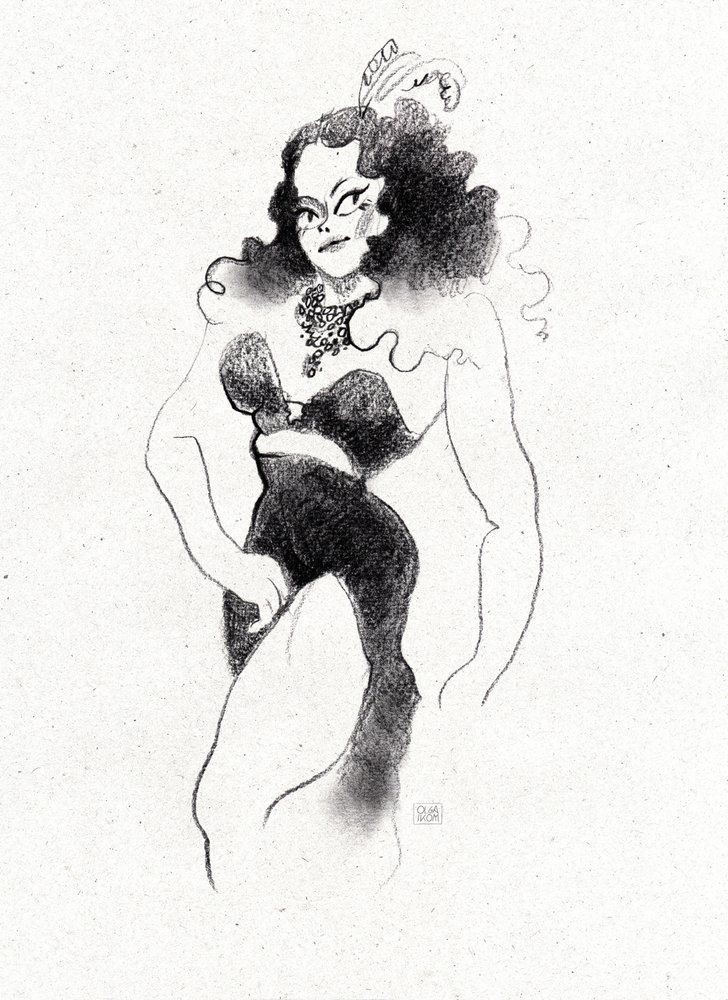 Retro-burleski-diiva tekijältä Olga Skomorokhova