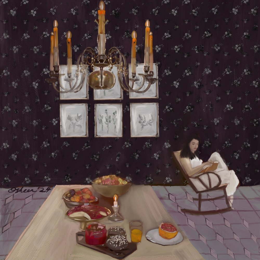 Aamiainen ja kirja tekijältä Osheensgallery
