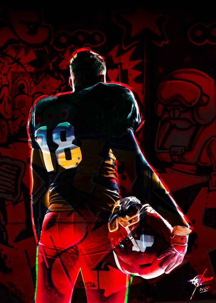 Gridiron-pelaaja 18 tekijältä Osvaldo Russo