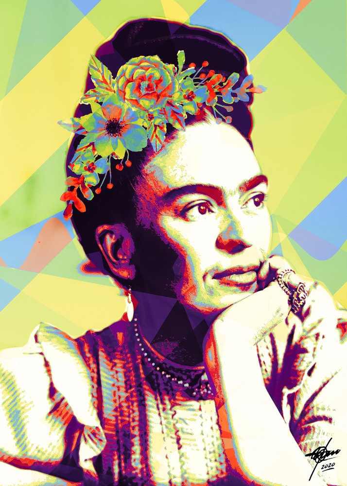 Eläväinen Frida-muotokuva tekijältä Osvaldo Russo