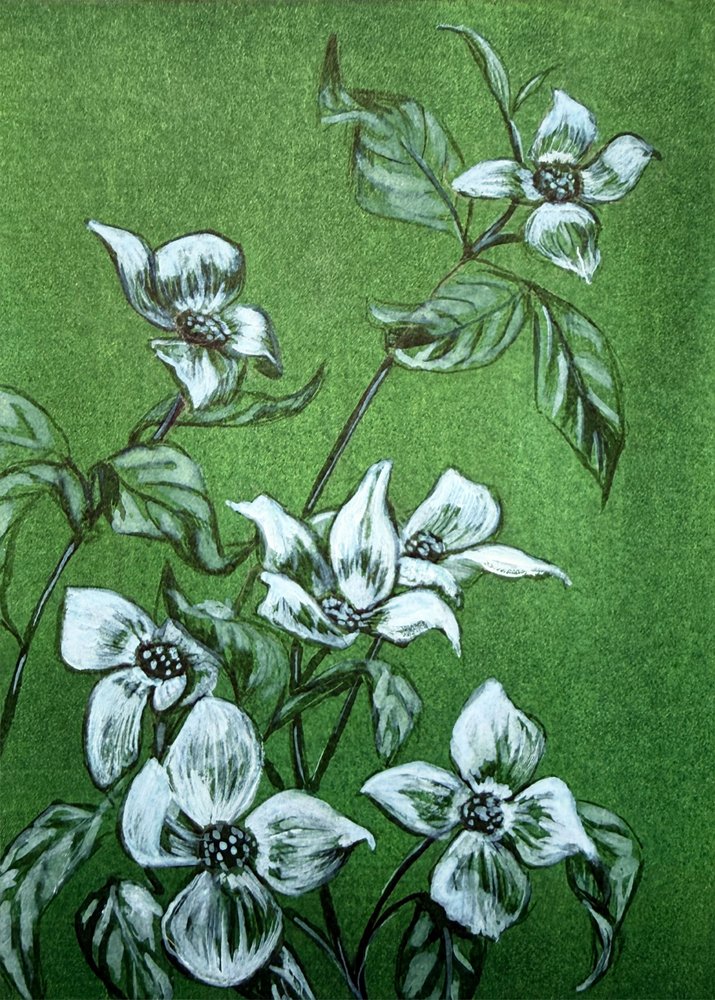 Vihreät kasvikunnan kukat tekijältä Renee Machan Cottagecore Artist