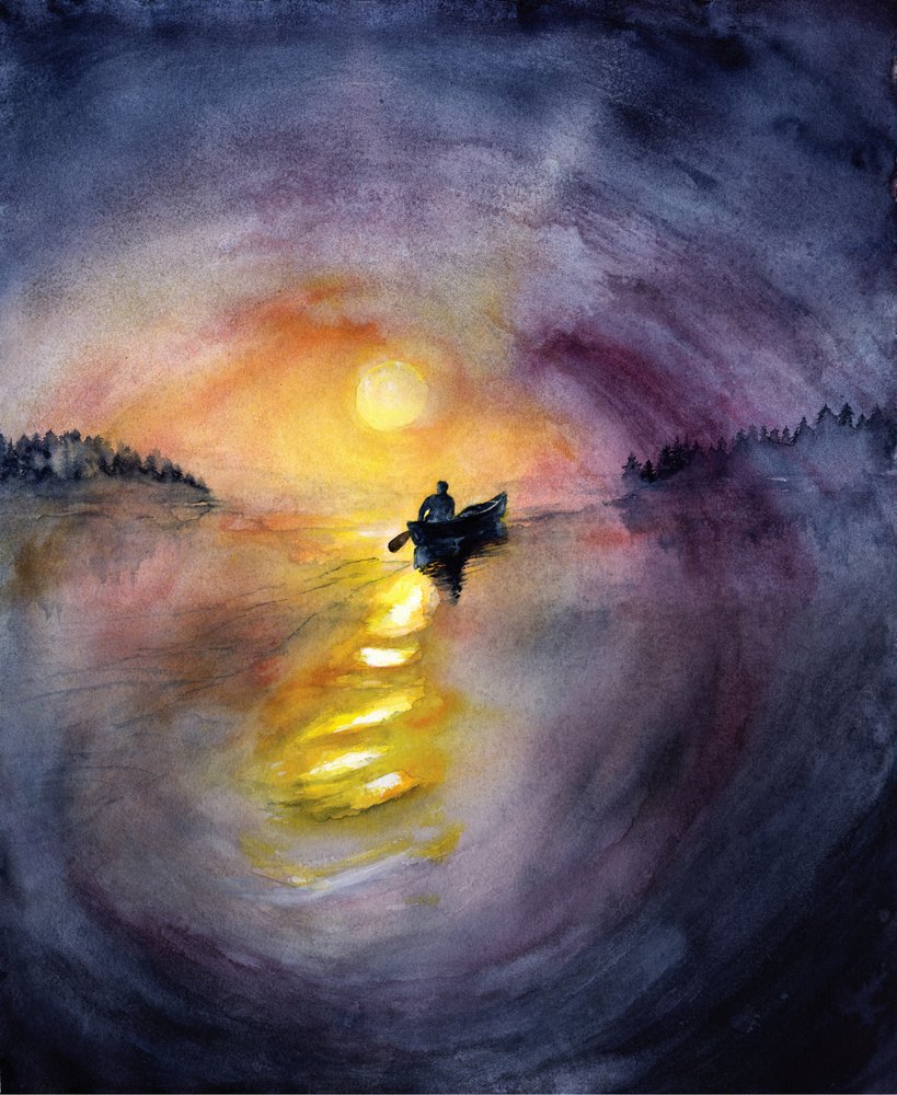 Yksinäinen Auringonlaskunjärvi tekijältä RodMacIver