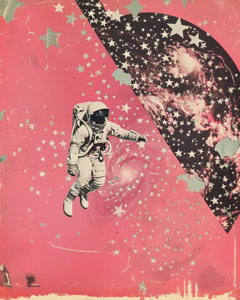Astronautti Pink Galaxy tekijältä Samantha Hearn
