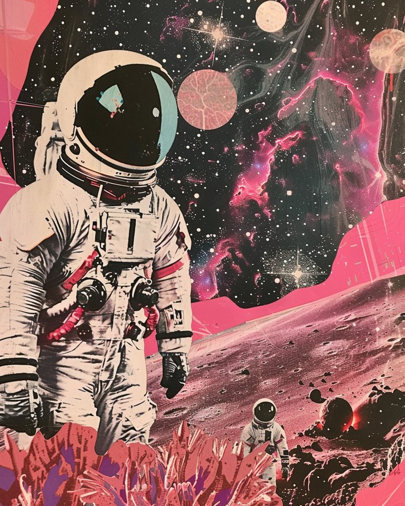 Kosminen vaaleanpunainen astronautti tekijältä Samantha Hearn