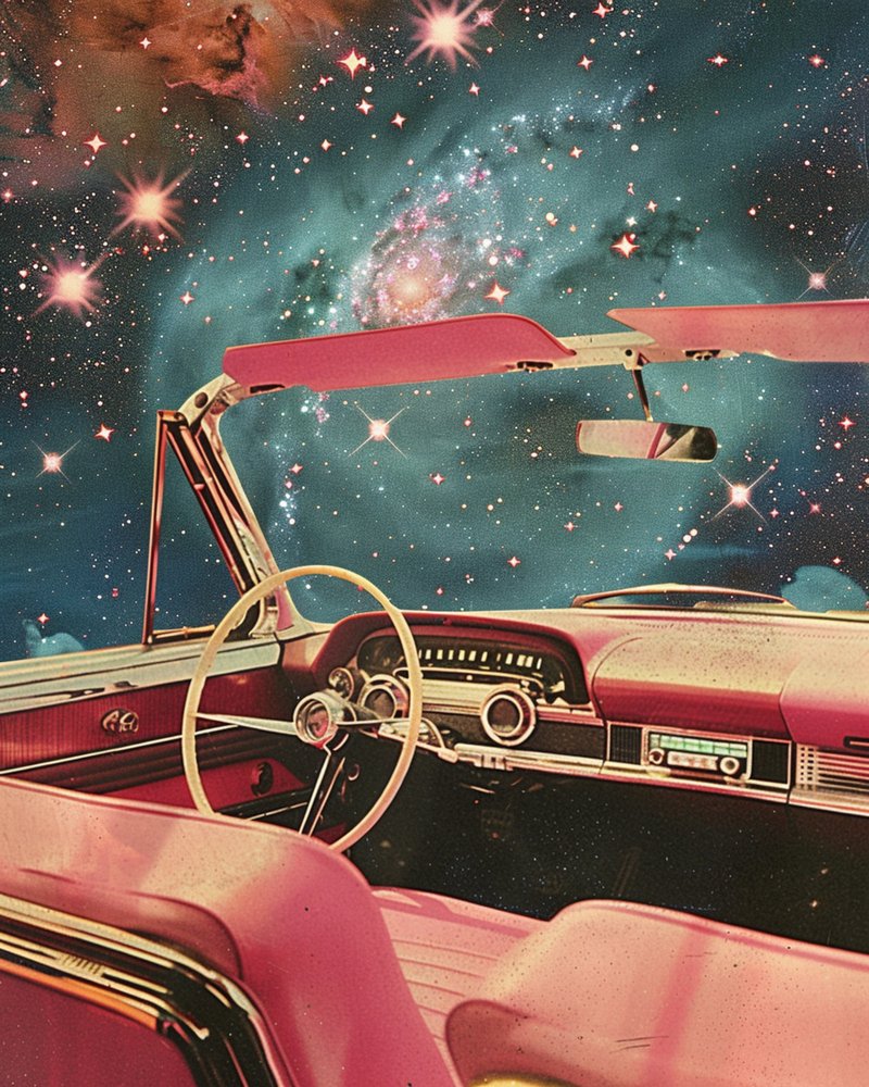 Retro Car Galaxy Drive tekijältä Samantha Hearn