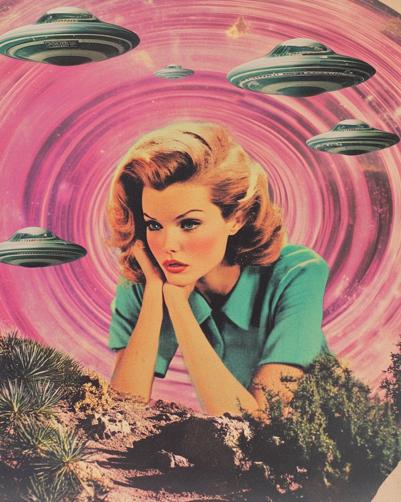 Retro-scifi-nainen tekijältä Samantha Hearn