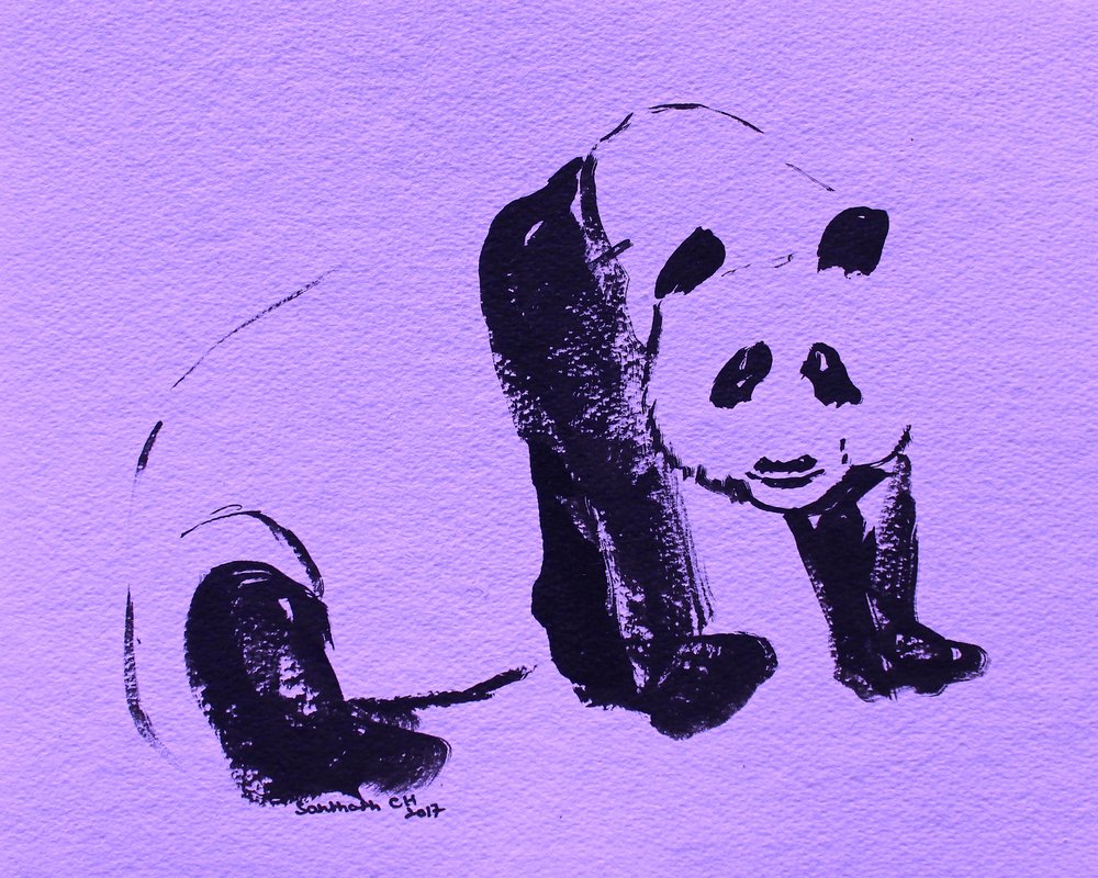 Panda mustalla musteella tekijältä Santhosh ch