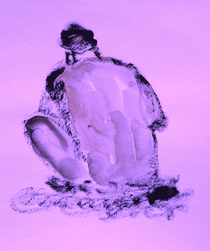 Mietiskelevä violetti alastonkuva tekijältä Santhosh ch
