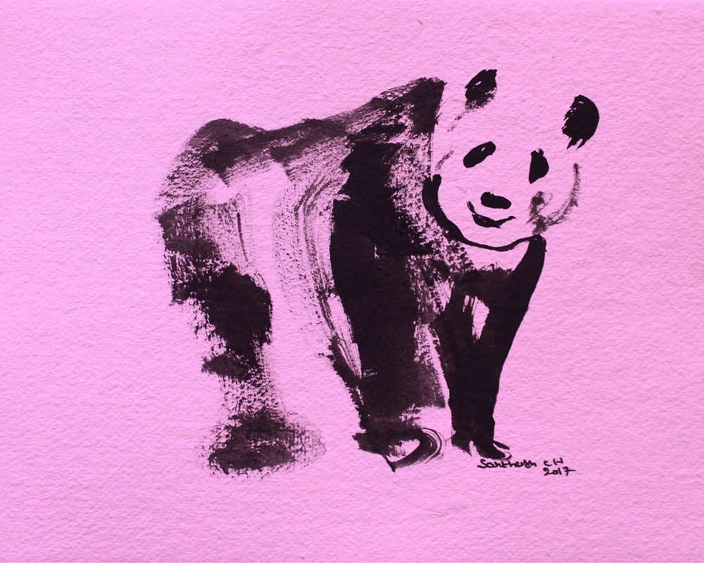 Söpö vaaleanpunainen panda tekijältä Santhosh ch