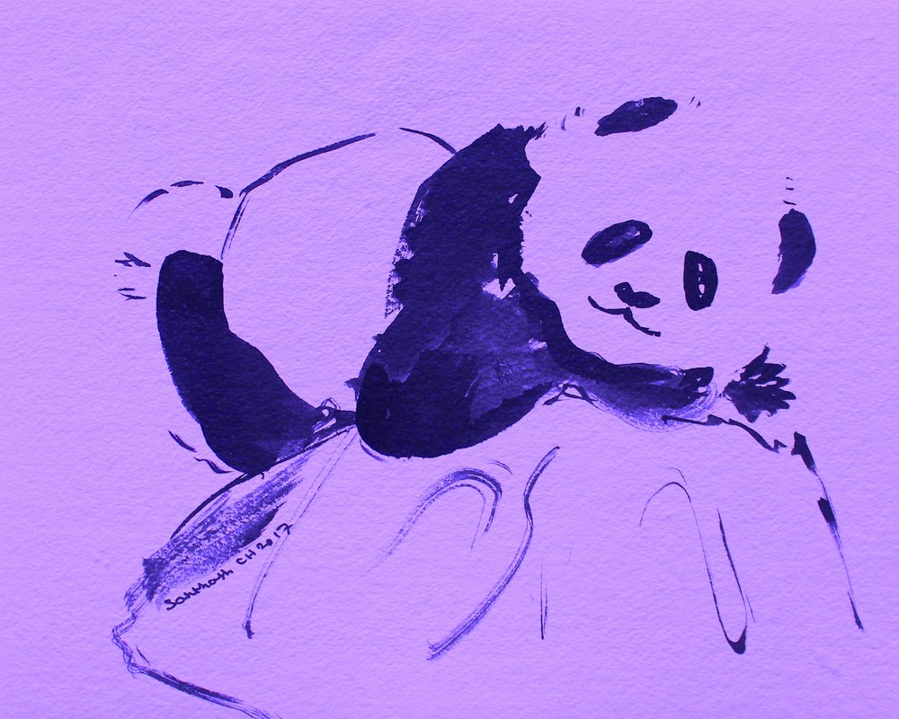Söpö violetti panda tekijältä Santhosh ch