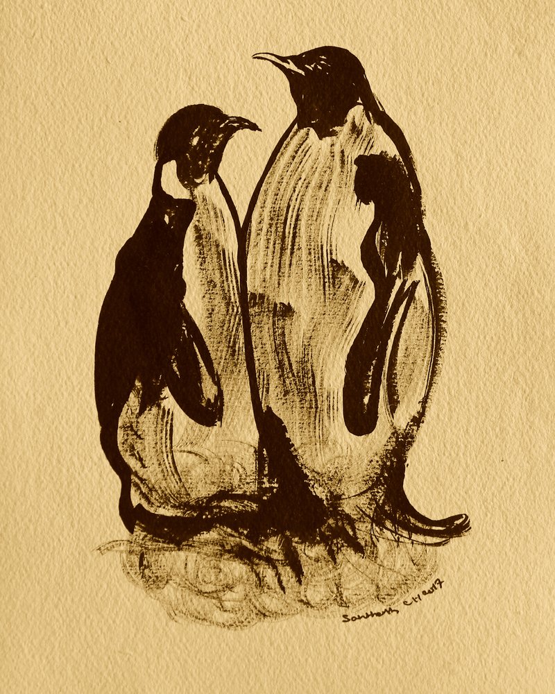Pingviiniperheen muotokuva tekijältä Santhosh ch