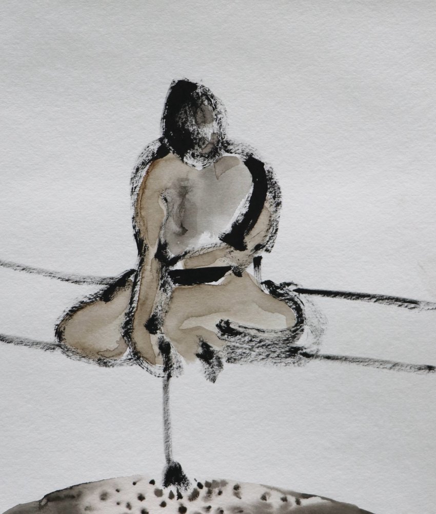 Luonnos samurai-meditaatiosta tekijältä Santhosh ch