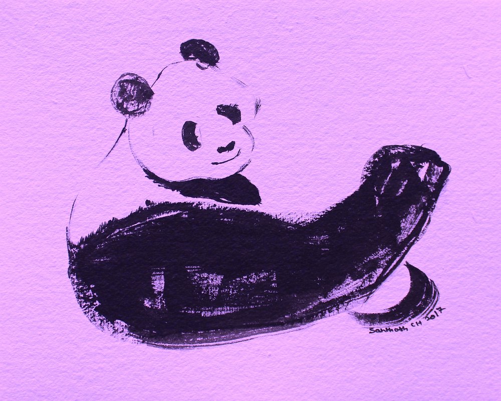 Vahva panda esittelee lihaksiaan tekijältä Santhosh ch