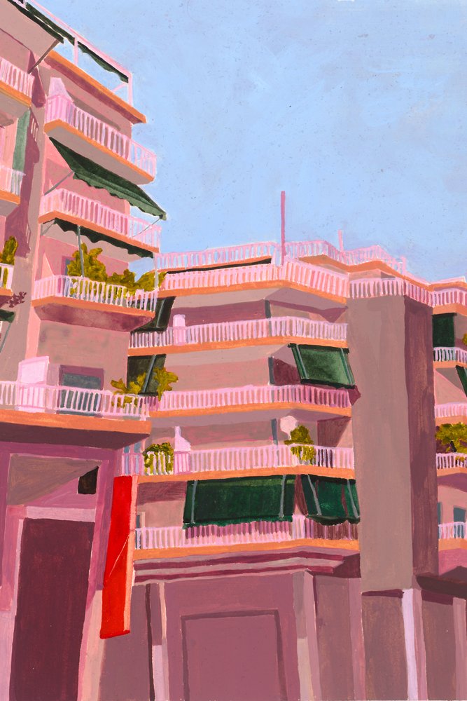 Pink Cityn parvekkeet tekijältä Sophia Novosel