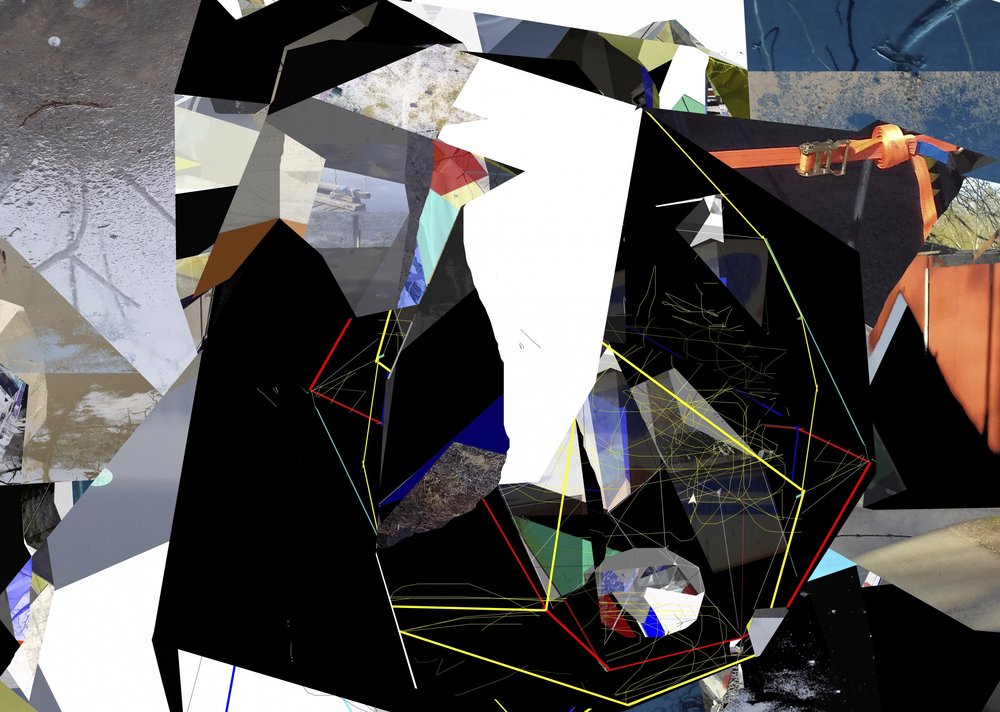 Abstrakti geometrinen kollaasi tekijältä Stefan Fransson
