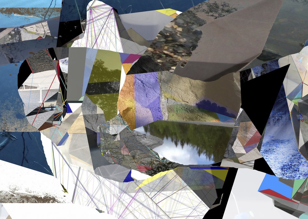 Abstrakti geometrinen maisema tekijältä Stefan Fransson