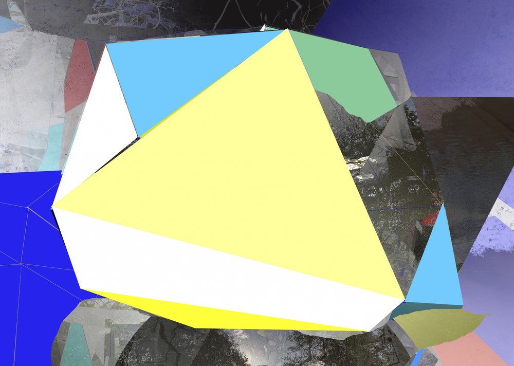 Abstrakti geometrinen maisema tekijältä Stefan Fransson