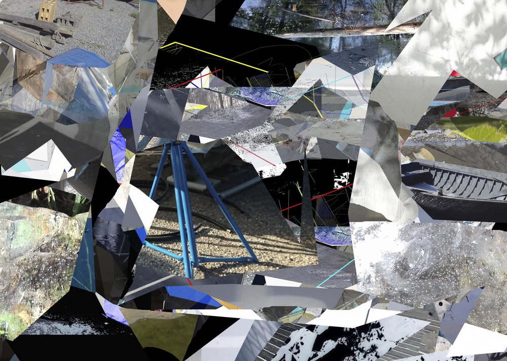 Geometrinen kaupunkikollaasi tekijältä Stefan Fransson