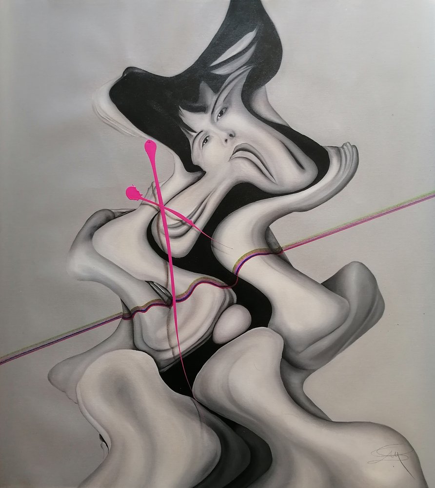 Surrealistinen virtaava naishahmo tekijältä Stefano Mazzolini