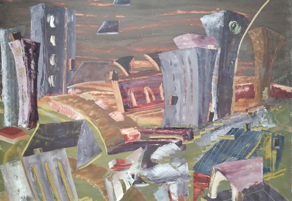 Surrealistinen kaupunkiympäristön romahdus tekijältä Stefano Mazzolini