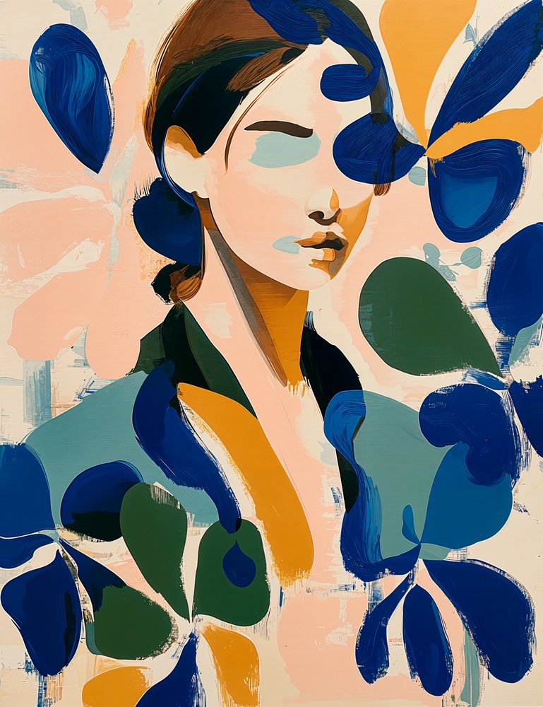Moderni kukka-muotokuva tekijältä Studio Palette