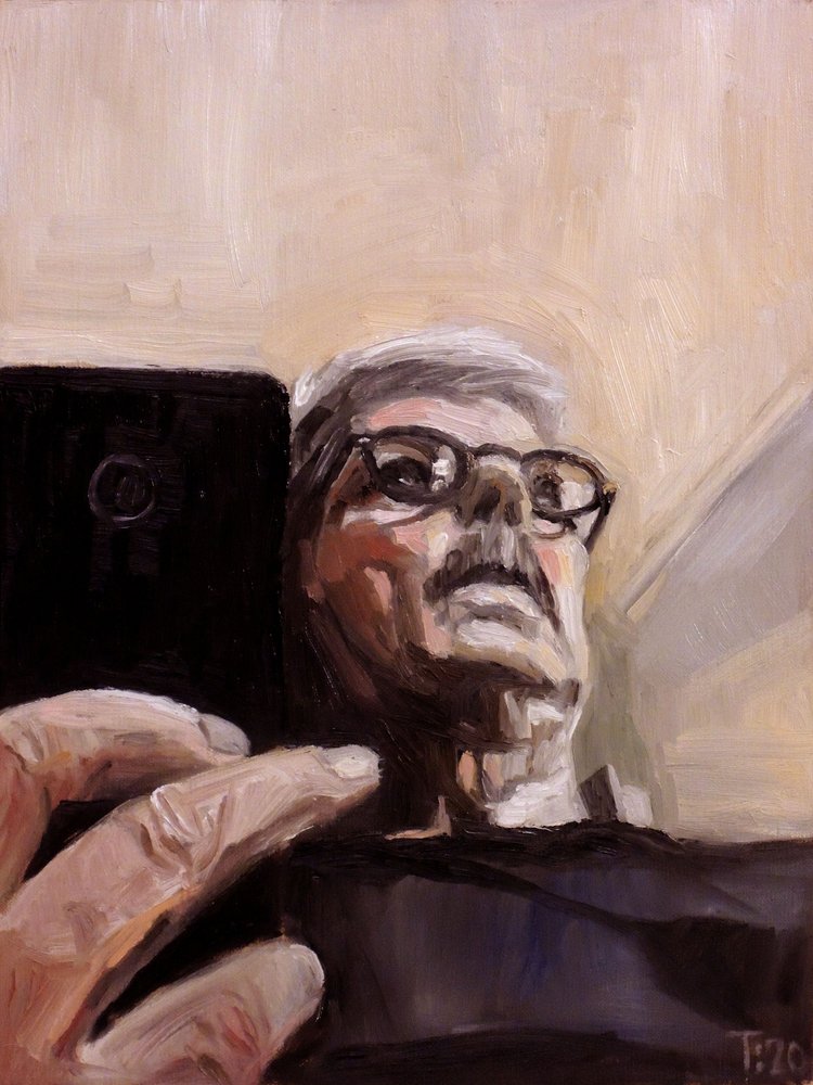 Maalattu selfie-muotokuva tekijältä Tore Bahnson