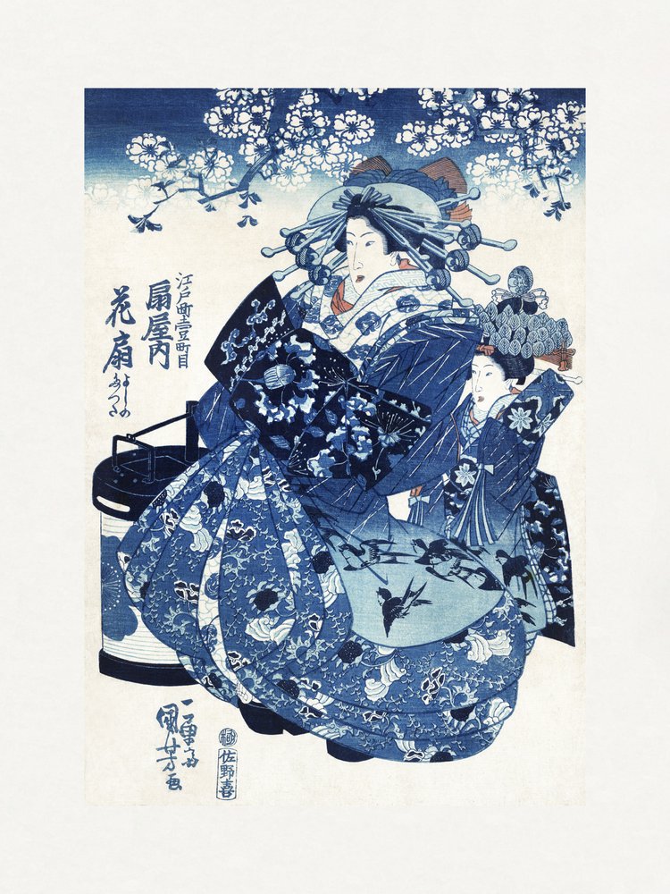 Japanilainen nainen (1798–1861) tekijältä Utagawa Kuniyoshi