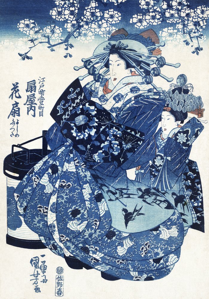 Japanilainen nainen (1798–1861) tekijältä Utagawa Kuniyoshi