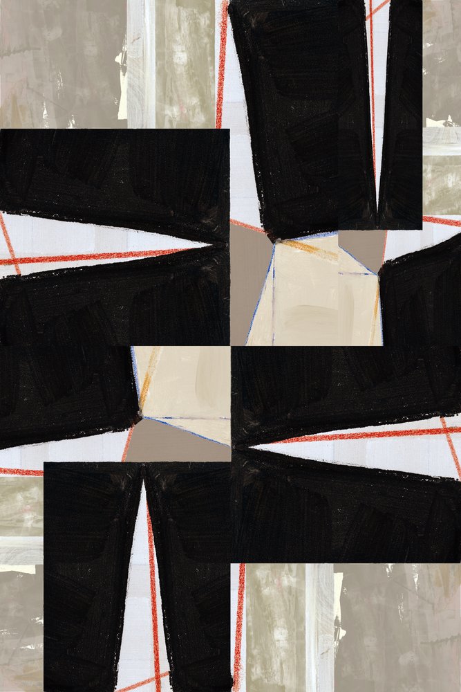 Rohkea geometrinen abstrakti tekijältä cartissi