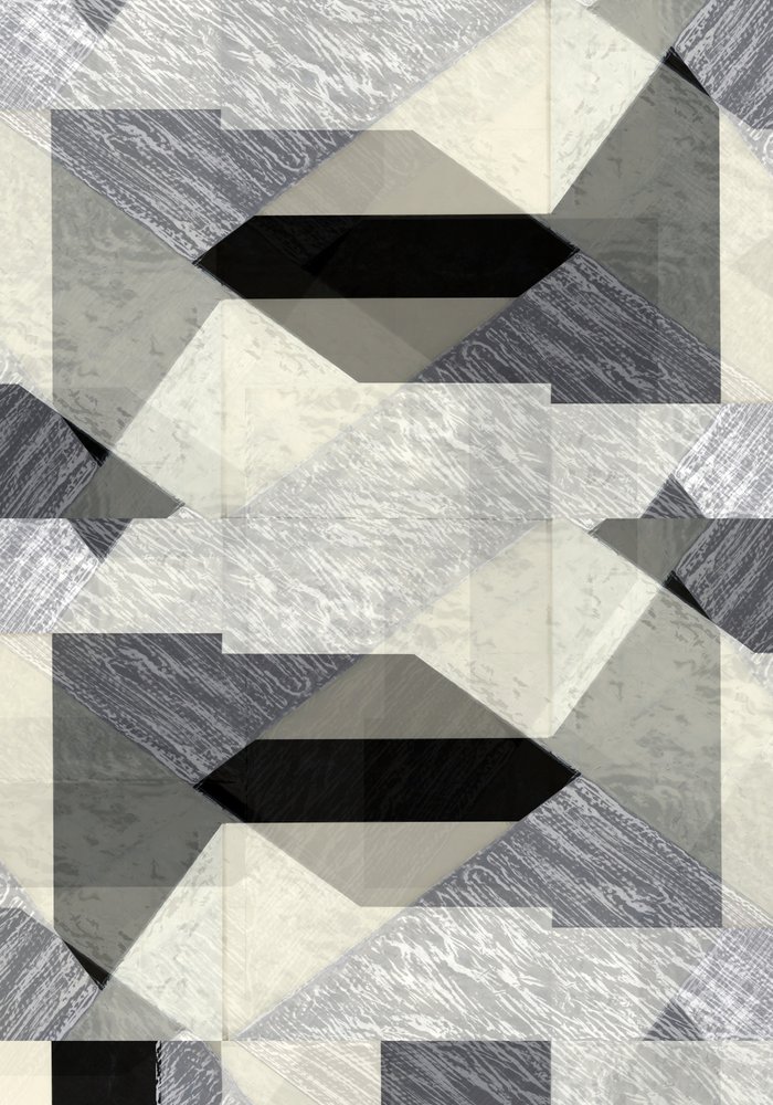 Yksivärinen geometrinen abstraktio tekijältä cartissi