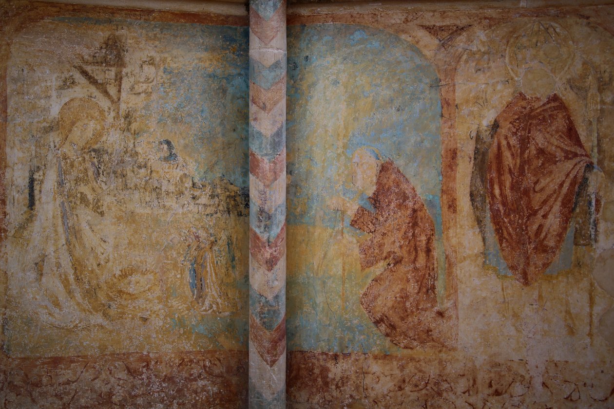 Cerisy la Foret: Seinämaalaus Abbots Chapelissa tekijältä Unknown