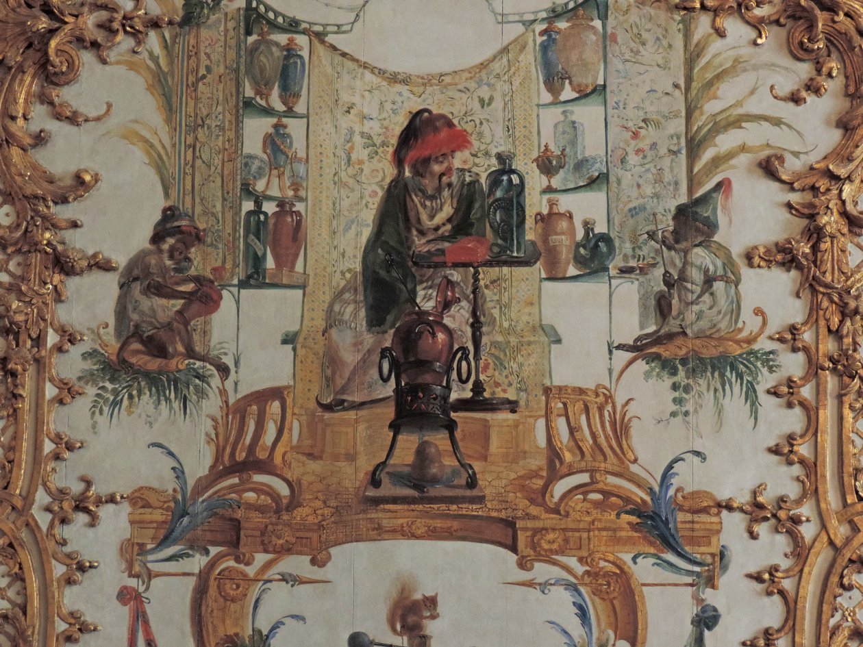 Chantilly, Chateau: Yksityiskohta Christophe Huetin Grande Singerien koristeesta, 1737 tekijältä Unknown