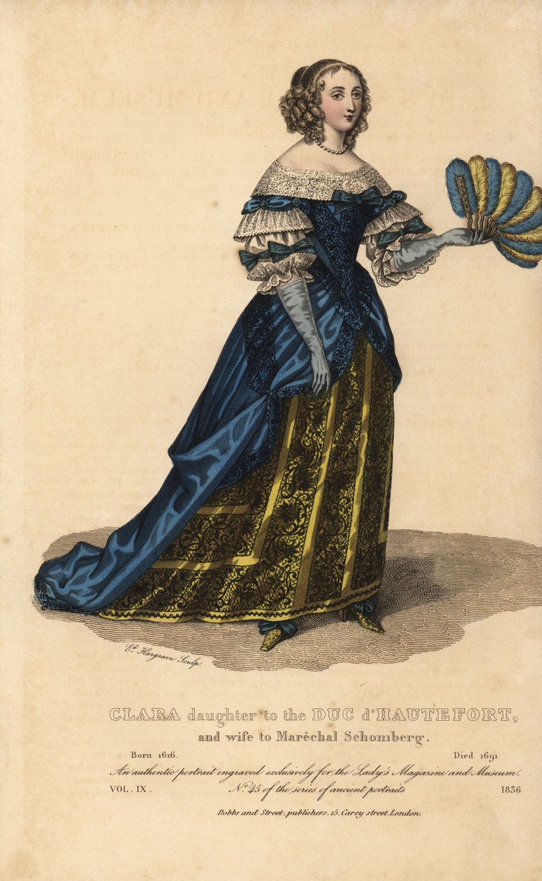 Clara de Hautefort, Duc dHauterfortin tytär ja Marechal Schombergin vaimo, 1616-1691 tekijältä Unknown
