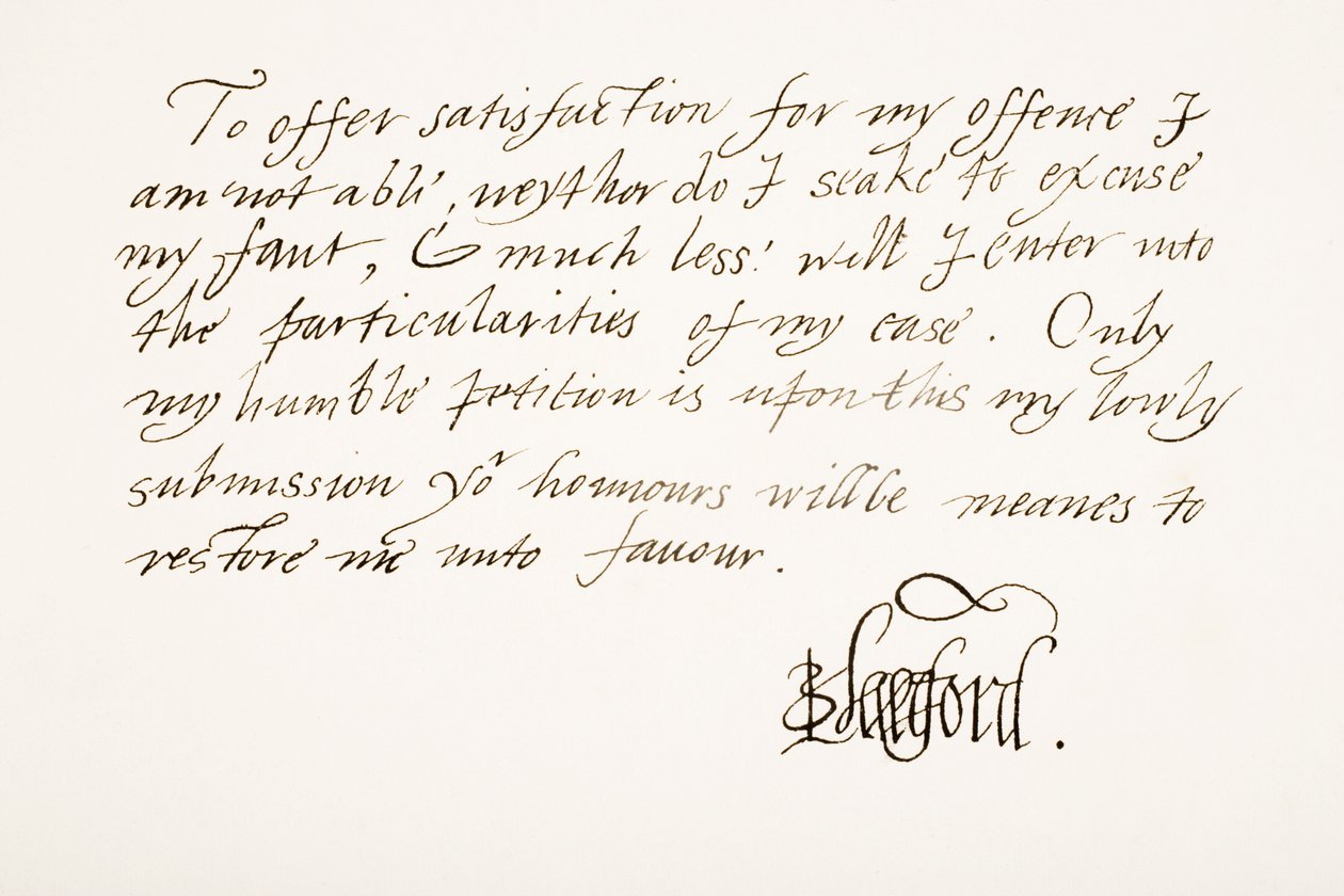 Edward Seymour, 1. Earl of Hertford, 1. Baron Beauchamp, 1539 ? 1621. Käsikirjoitusnäyte ja allekirjoitus. tekijältä Unknown