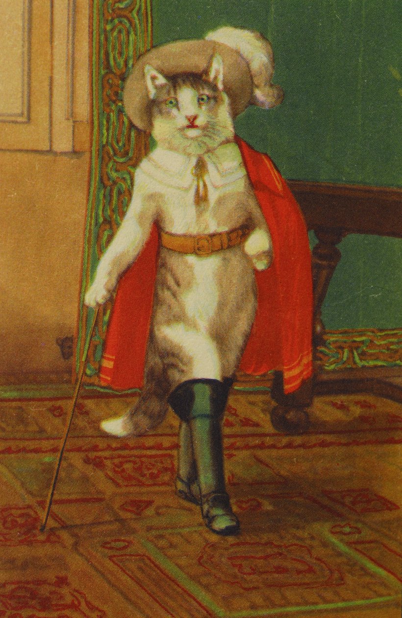 Kuvitus Boot Cat Conte de Perrault tekijältä Unknown