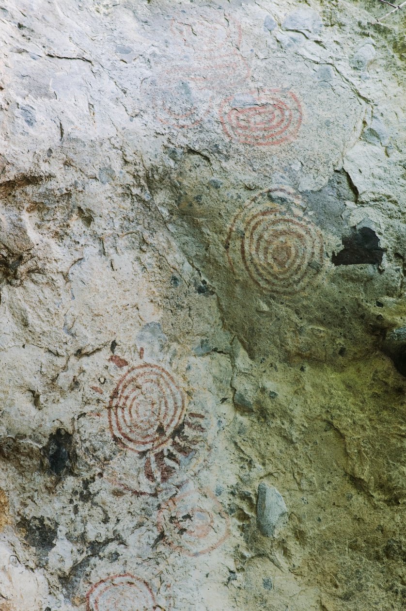 Kenia, Mfangano Island, lähellä Ukulaa, esihistoriallisia luolamaalauksia tekijältä Unknown