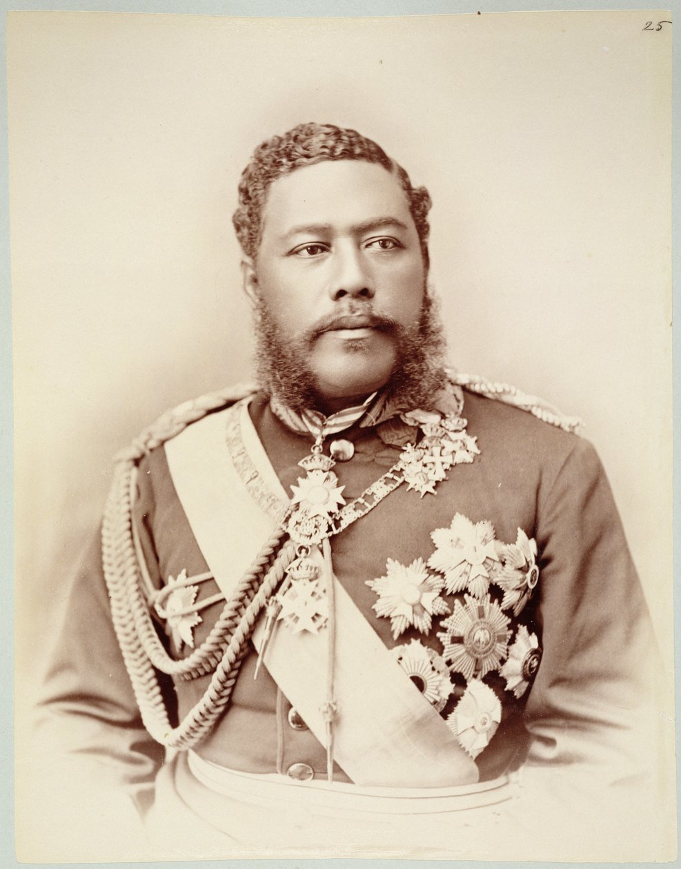 Kuningas Kalakaua (1836-91), myöhään c19 (seepiakuva) tekijältä Unknown